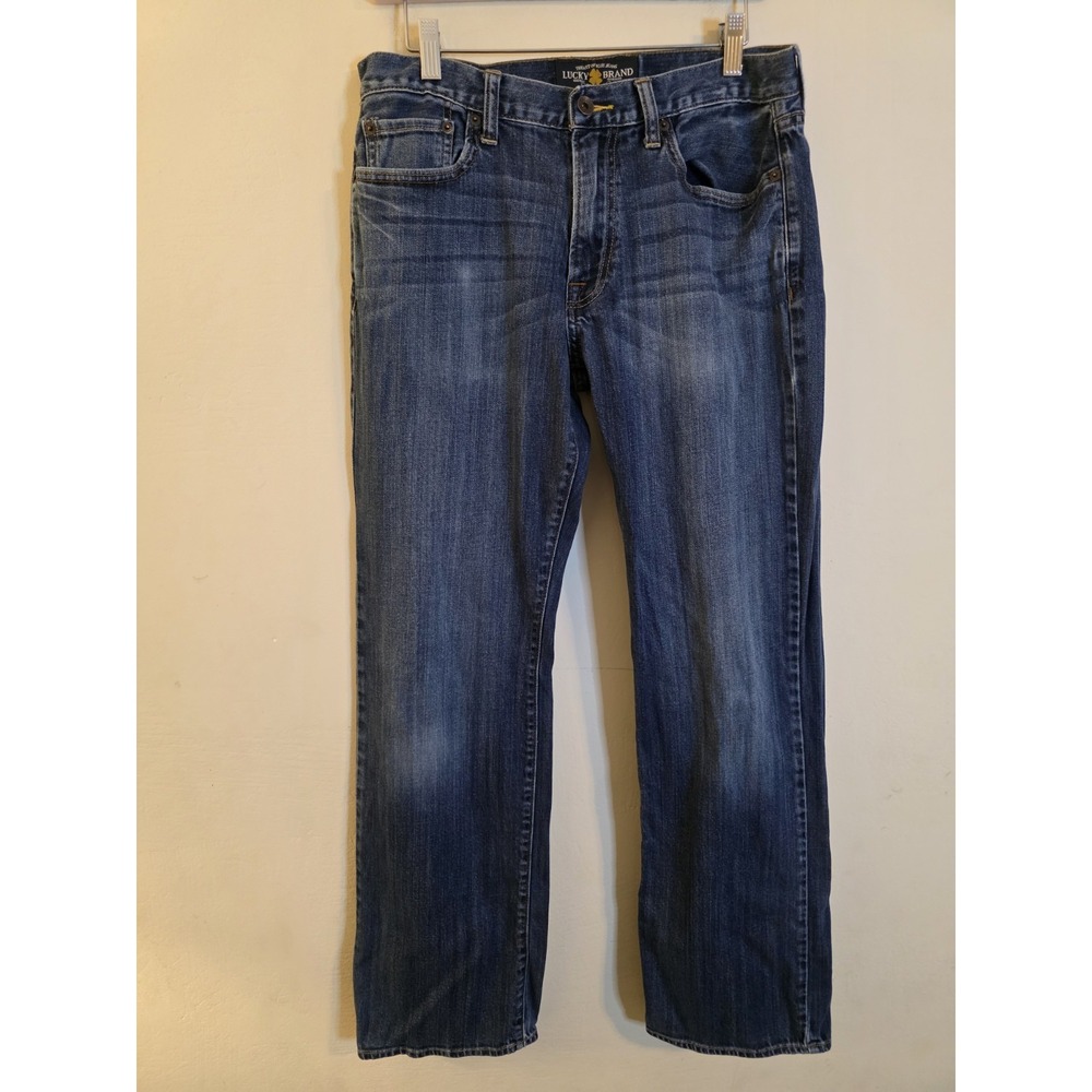Lucky Brand 361 Vintage Straight Jean 32x34(Actual32x32)Blue Denim Medium Wash